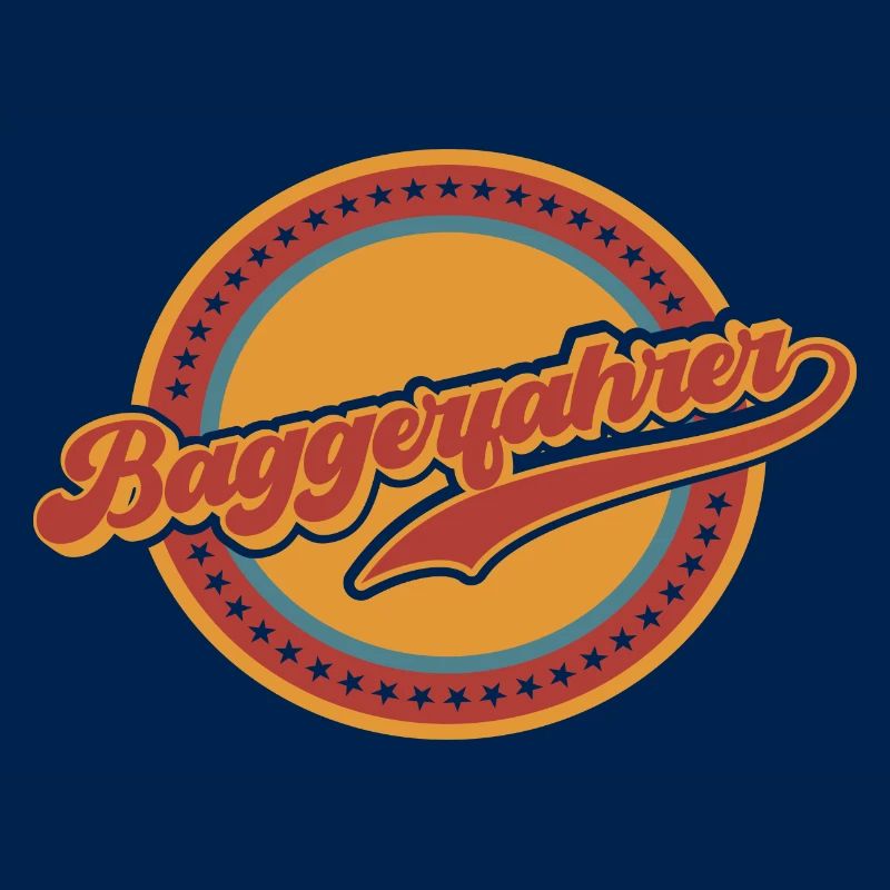 Baggerfahrer Baggerführer Bagger Beruf Vintage