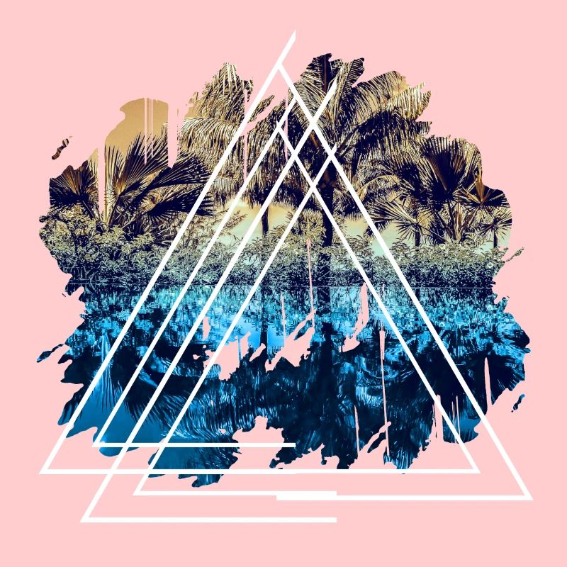 Vacation landscape triangular shape gift