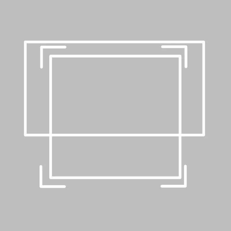 A white frame with lines strokes