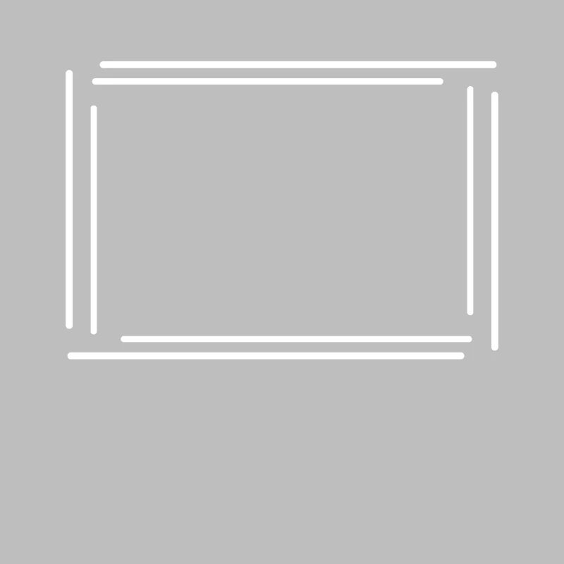 Rectangular frame with white lines