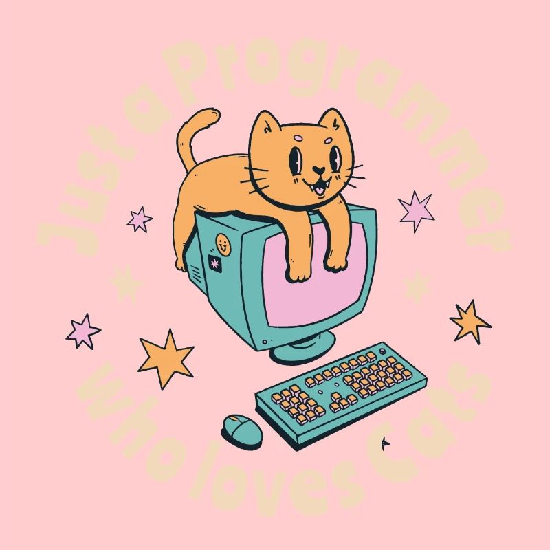 Nur ein Programmierer, der Katzen liebt