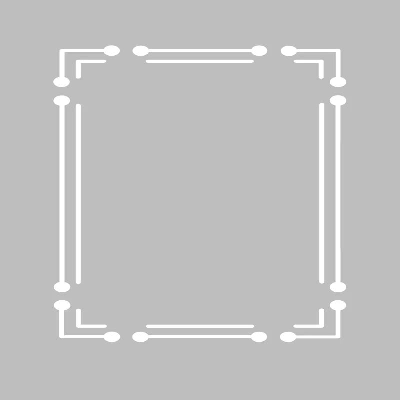 Circle lines frame with strokes white