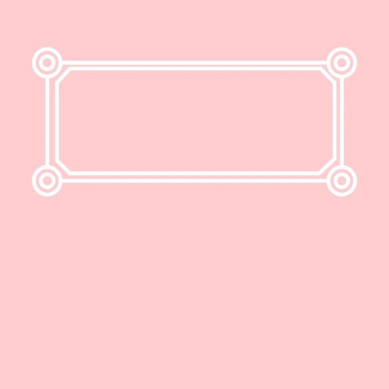 Rectangular frame white round corners