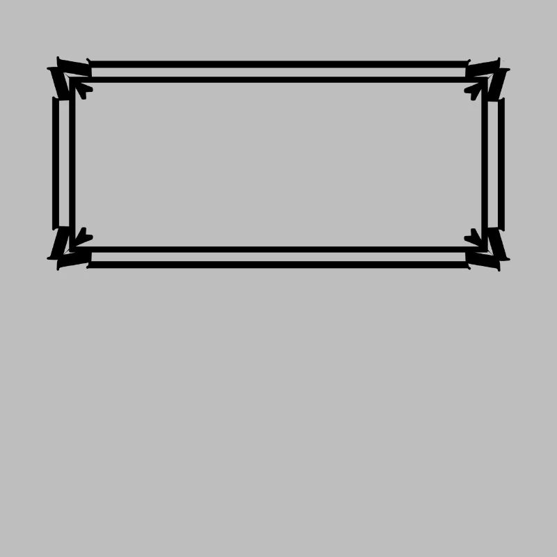 Rectangular frame with ornaments
