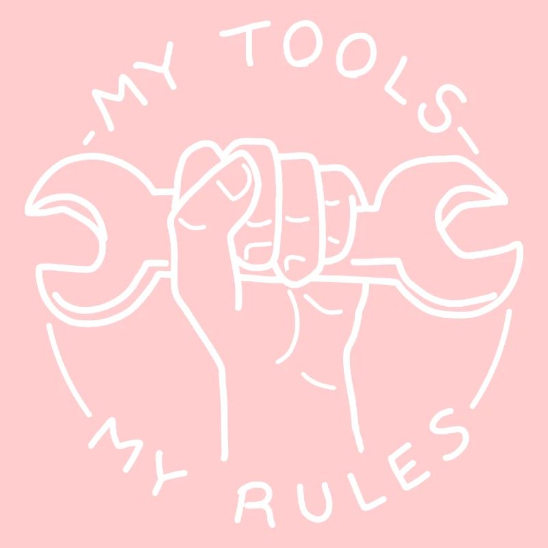 my tools my rules garage old school white