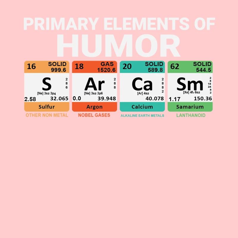sarcasm éléments chimiques sarcasmus chimie stupide