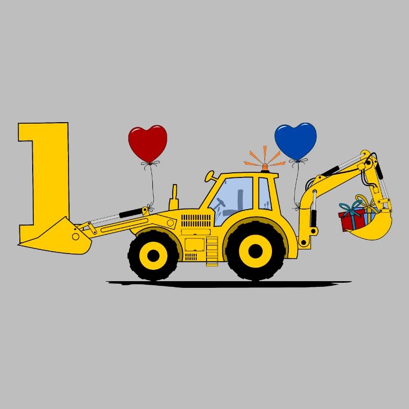 1. Geburtstag Bagger Traktor