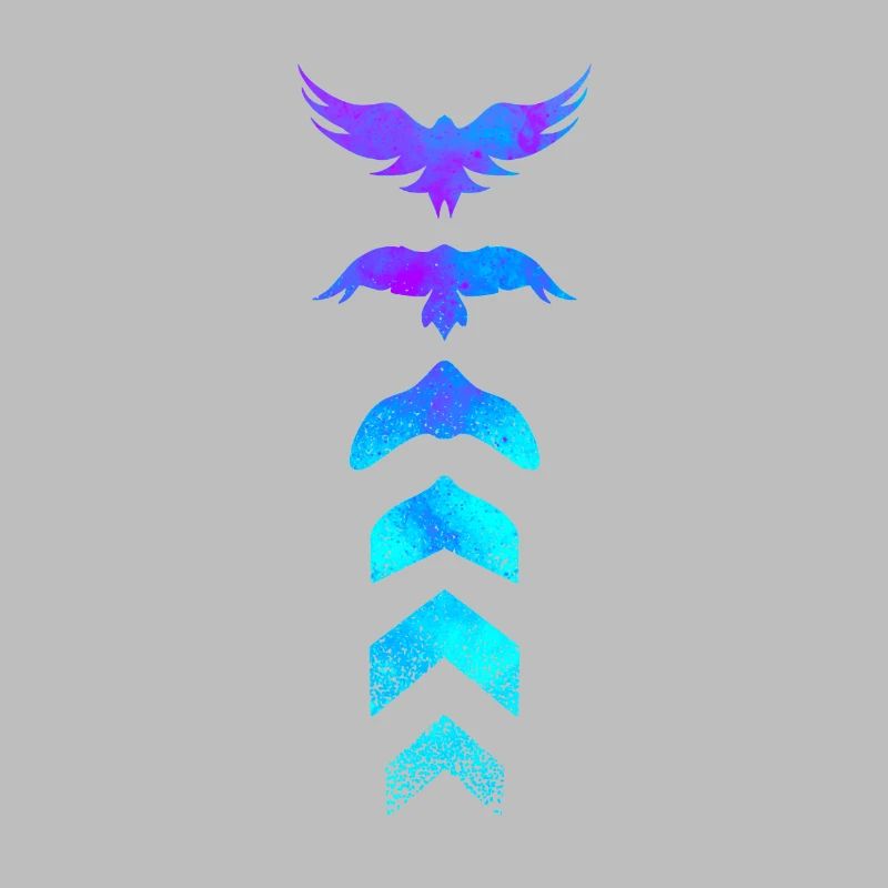 Evolution oiseau silhouette