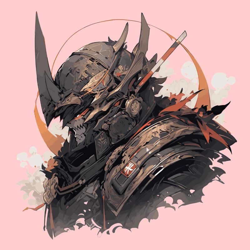 Futuristic Samurai Warrior Clouds