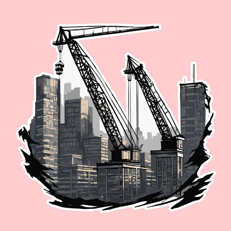 Crane / construction site / winch / crane system