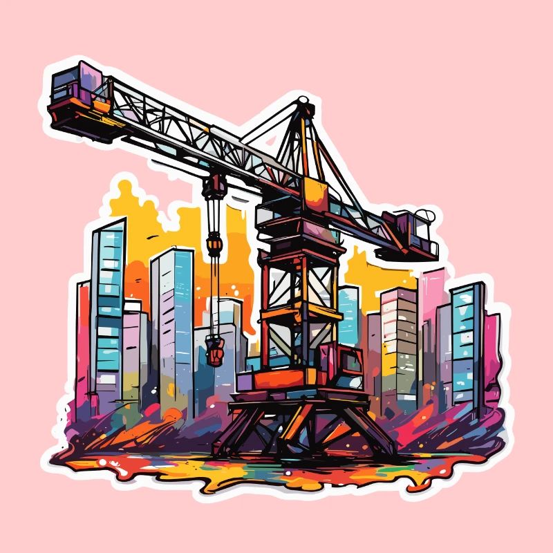 Crane / construction site / winch / crane system