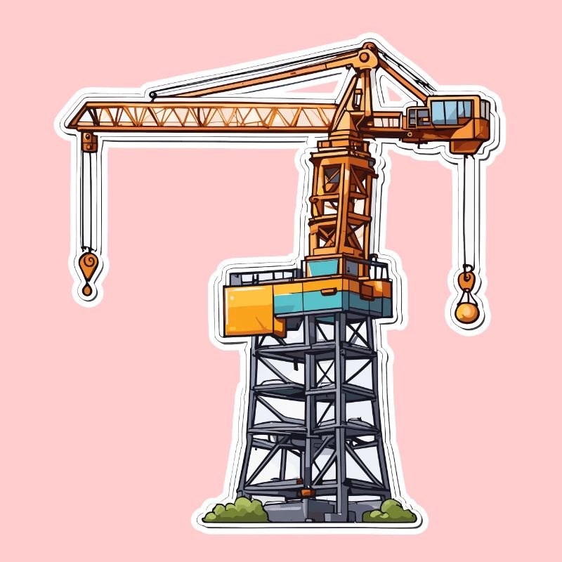 Crane / construction site / winch / crane system