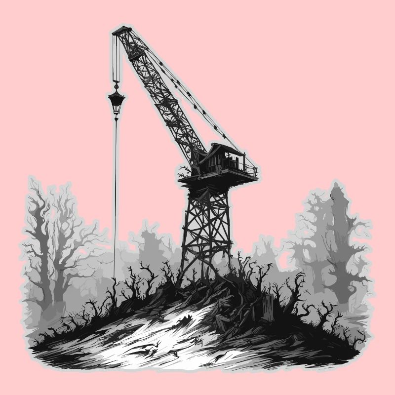 Crane / construction site / winch / crane system