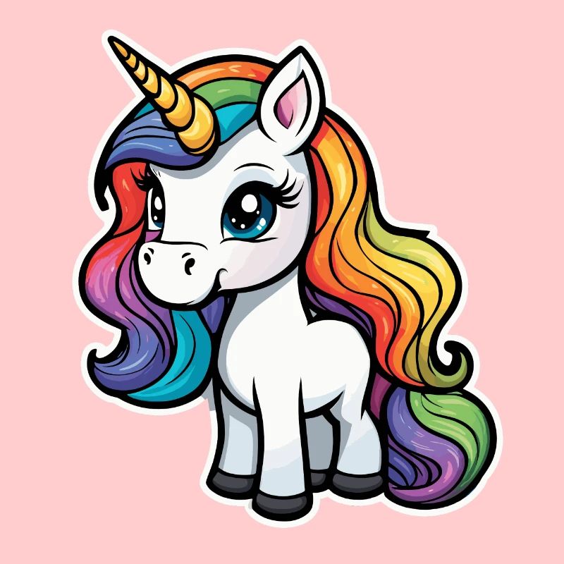 Regenbogen Einhorn Illustration