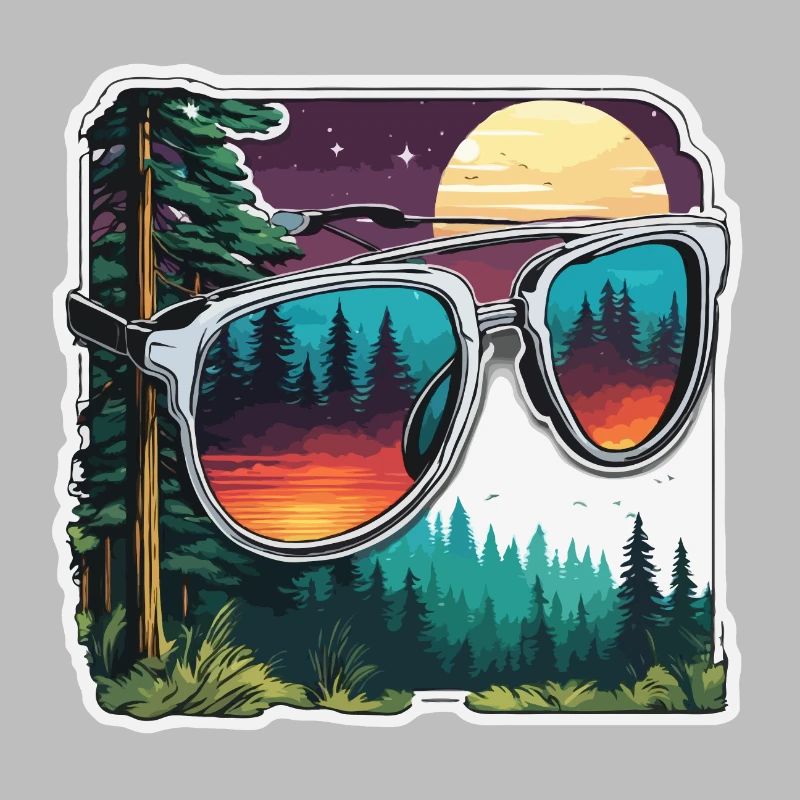 Sunglasses / Reflection / Forest / Reflection
