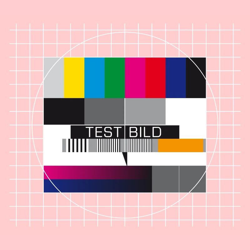 Test image television screen broadcast closing display