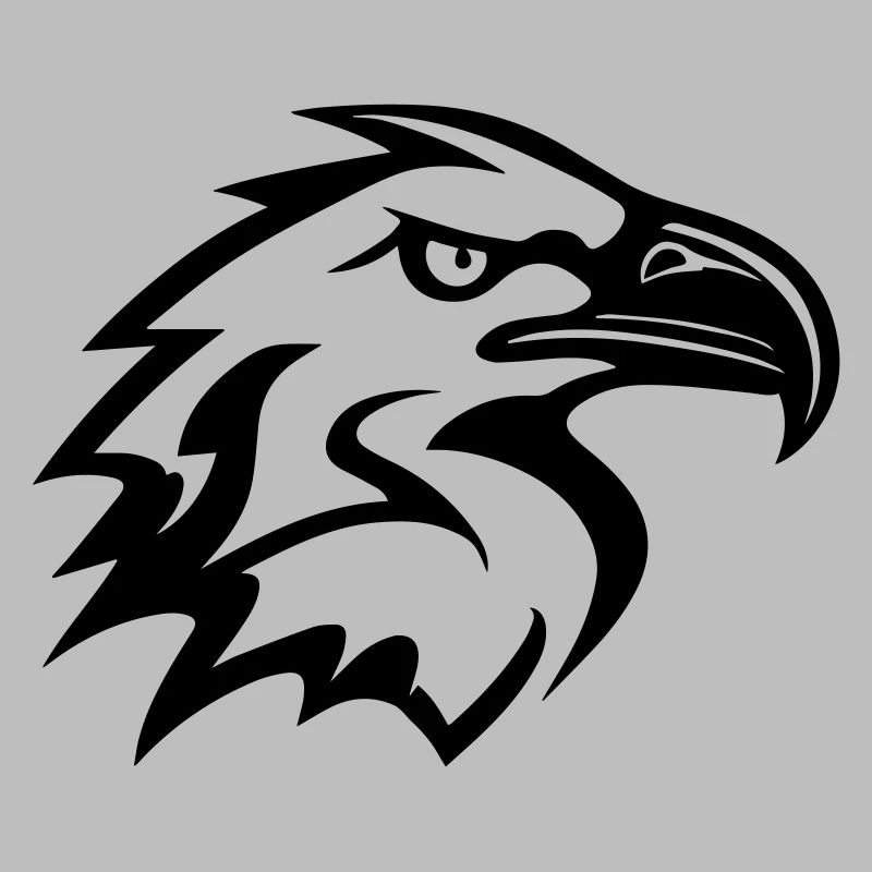 stylized eagle head in profile