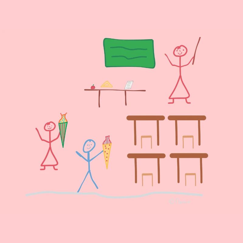 Training stick figures, back to school classes