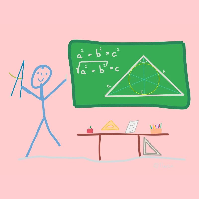 School stickman, geometry task math