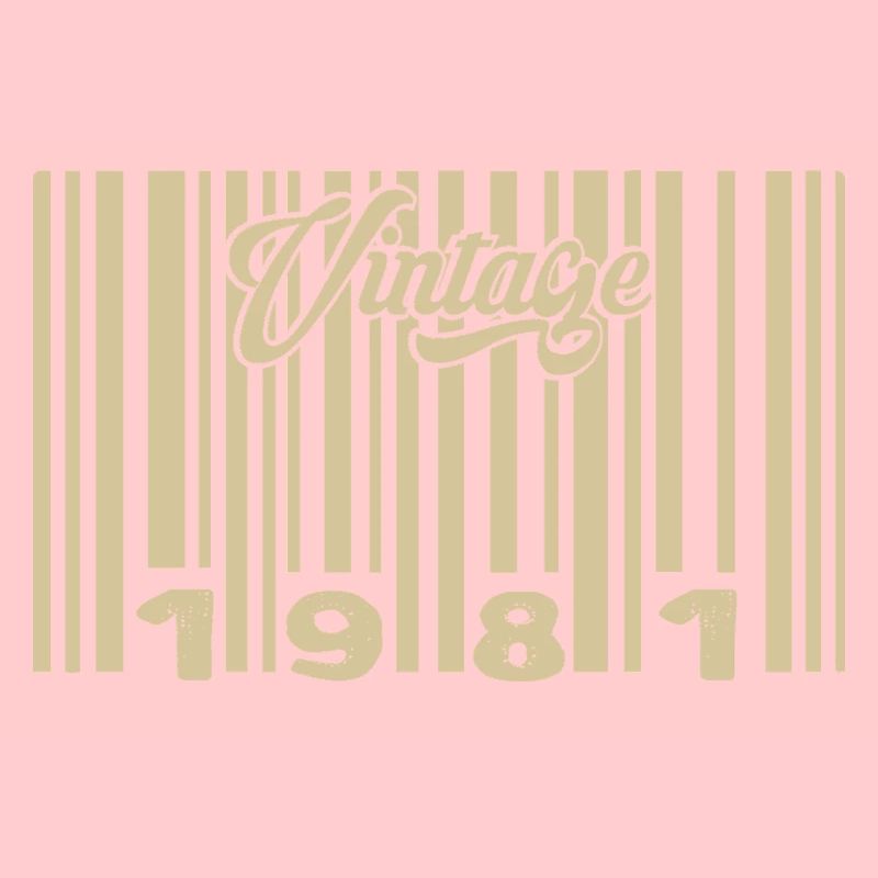 vintage 1981 Code barre 1981: Année 2025.