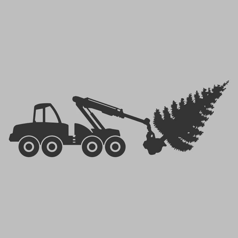 Symbole de l’icône de la récolteuse de bûches Forme. Bûcheron