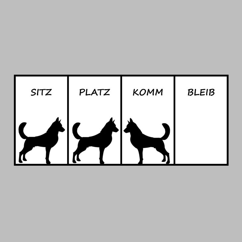 Hund Sitz Platz Komm Bleib Geschenkidee