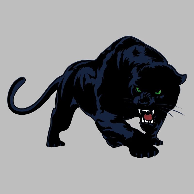Schwarzer Panther oder Jaguar Wildkatze