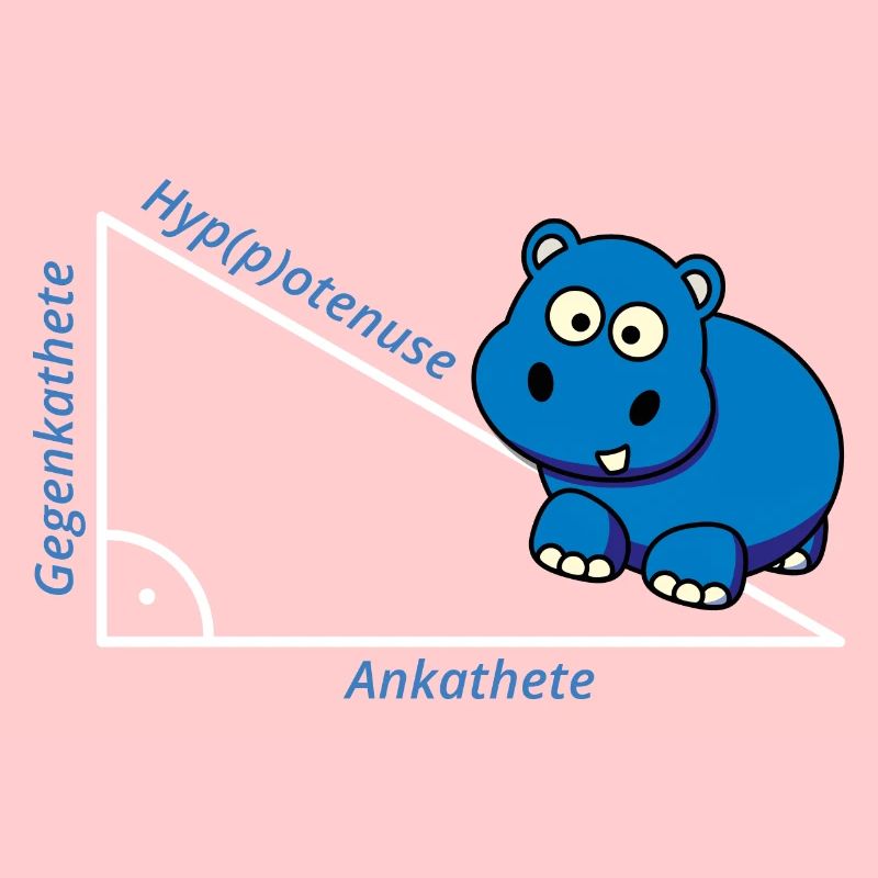 Hippopotame Pythagore math Hippo cadeau enseignant