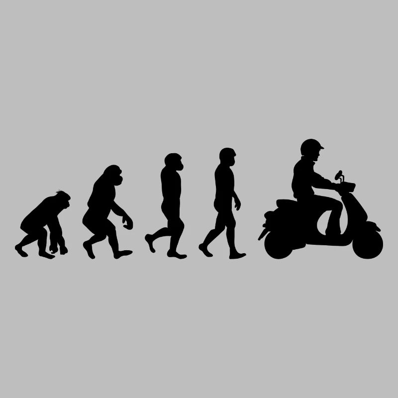 Roller Fahrer Scootering Motorrad Moped Evolution