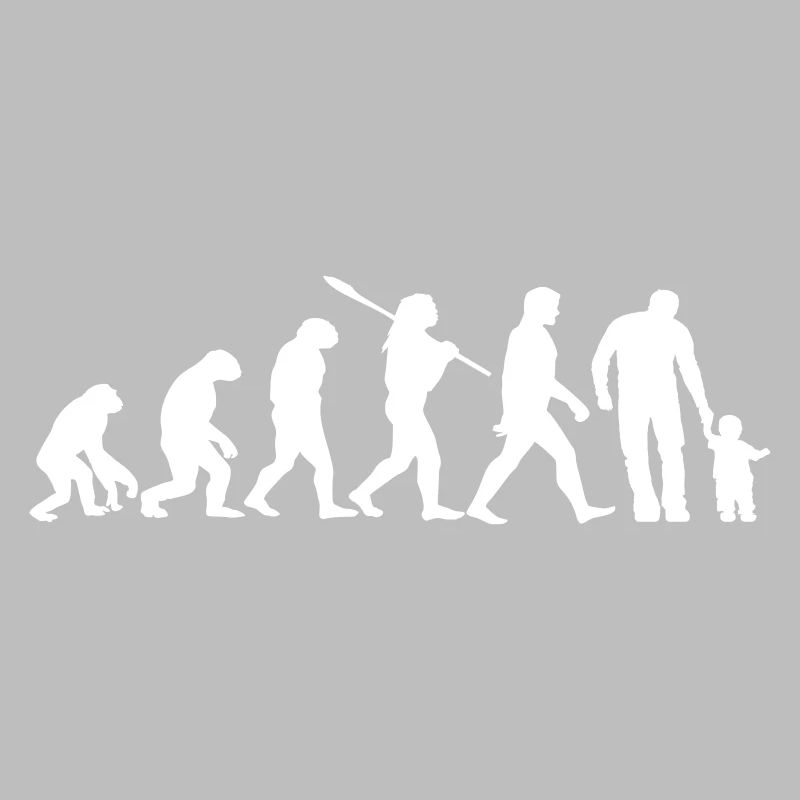 Vater Evolution Sohn Tochter Kind | Geschenkidee