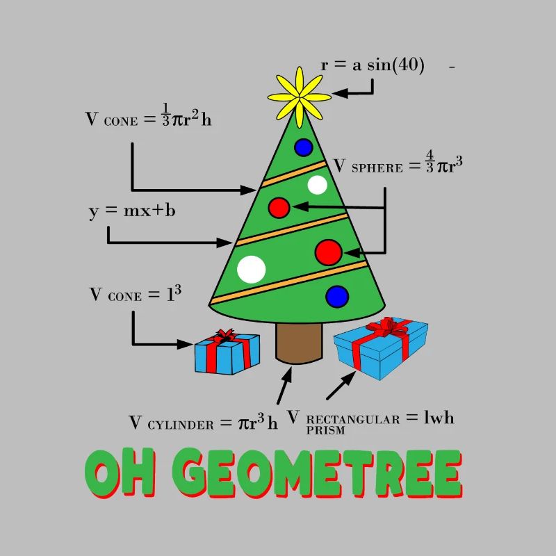 Geometry math teacher math Christmas