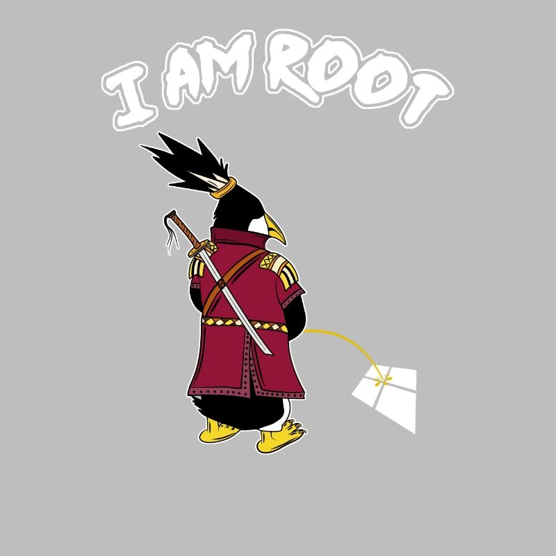 Linux Penguin I Am Root Geeks Nerd Computer Ninja