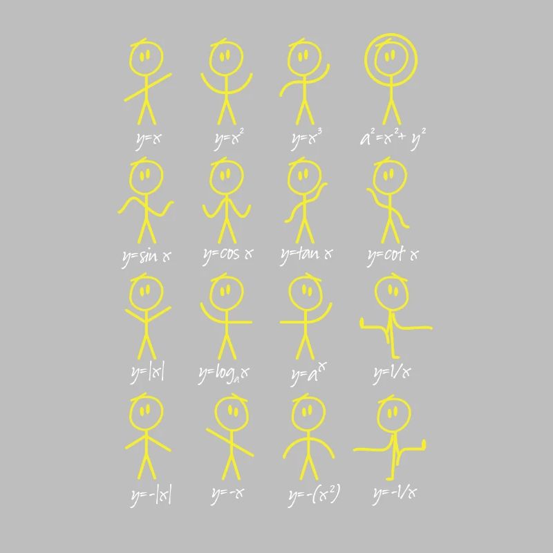 Funny Math Stick Figures Doing Functions
