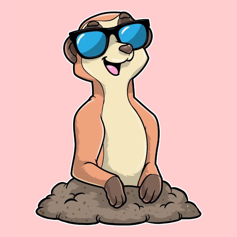 Erdmännchen mit Brille