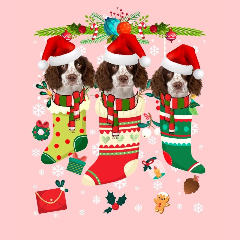 Pull de Noël moche Deutsch Springer Spaniel