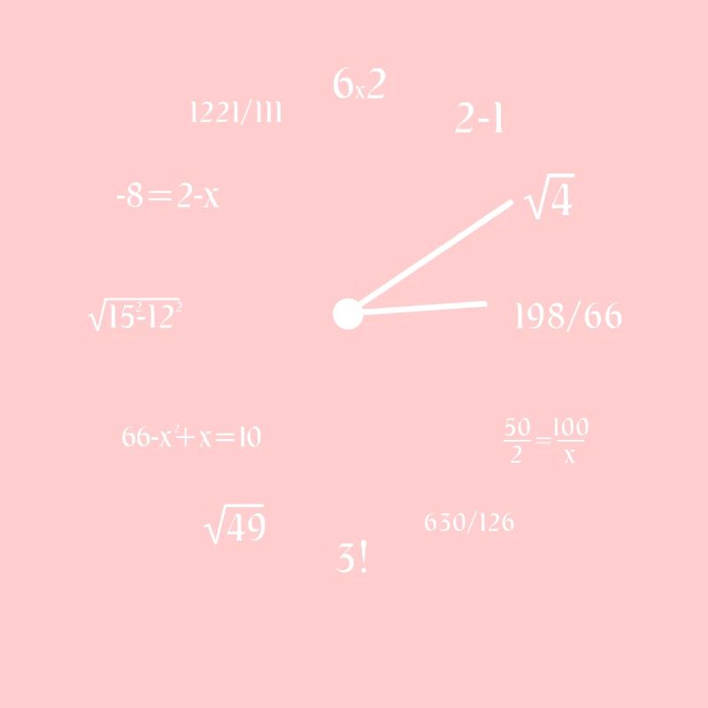 Math Clock Funny Mathematics Clock Math Meme