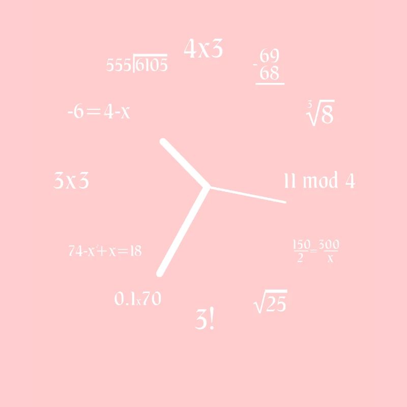 Math Joke Equation Formule Math Meme Math Clock