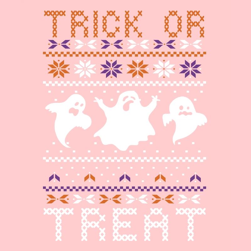 Stitch Pattern Ghost Creatures Trick Halloween