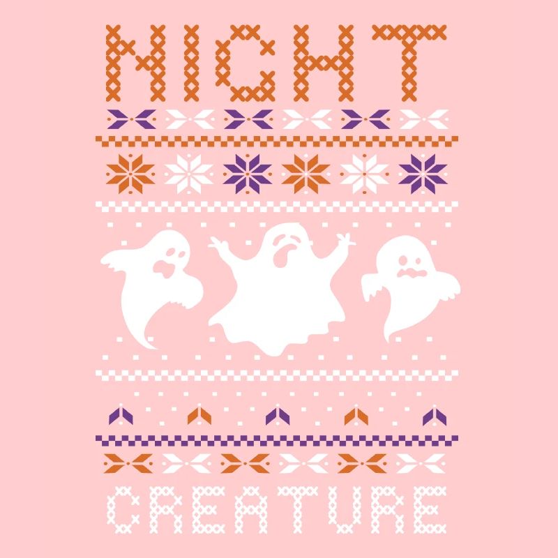 Stitch Pattern Ghost Night Creatures Halloween