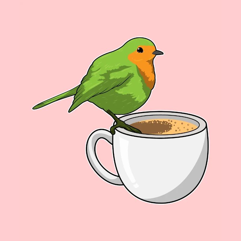 Vogel Kaffee Tasse