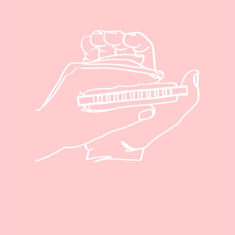 Harmonica Oneline Art - Harmonica Player