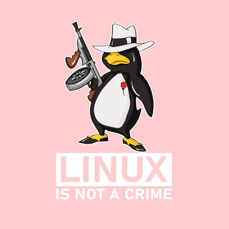 Linux is Not A Crime Linux Tux Penguin