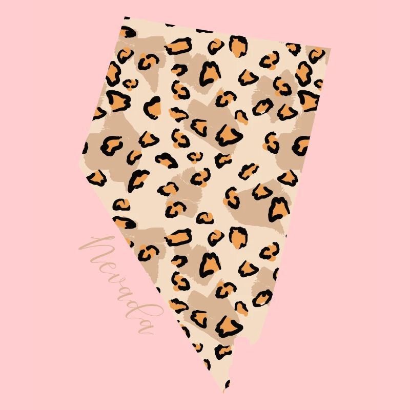Nevada Leopard Pattern Map Leo