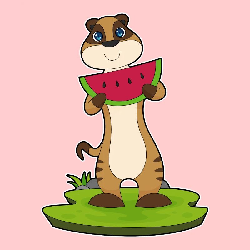 Suricate fruit de pastèque