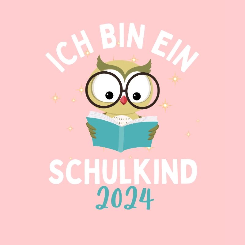 Schulkind Mädchen Eule 1 Schwarz