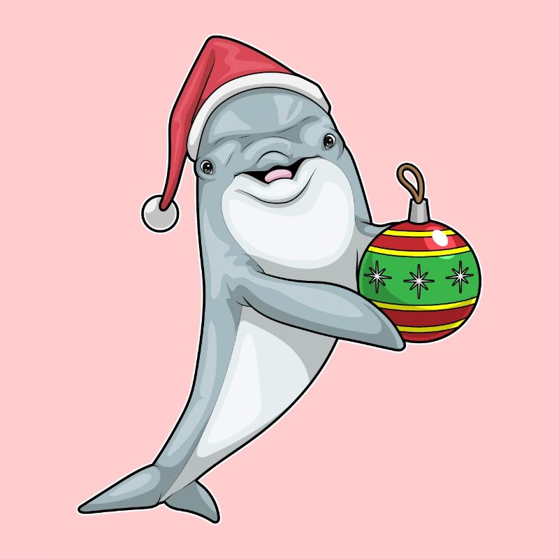 Delfin Weihnachten Weihnachtskugel