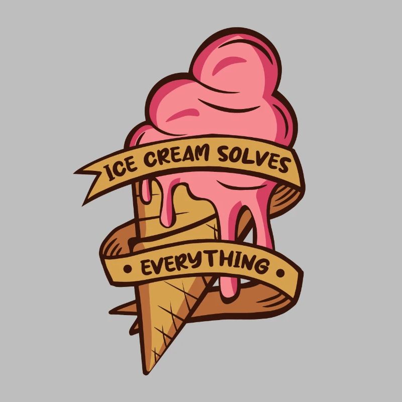 Ice Cream Solves Everything Gelato Maker Lover