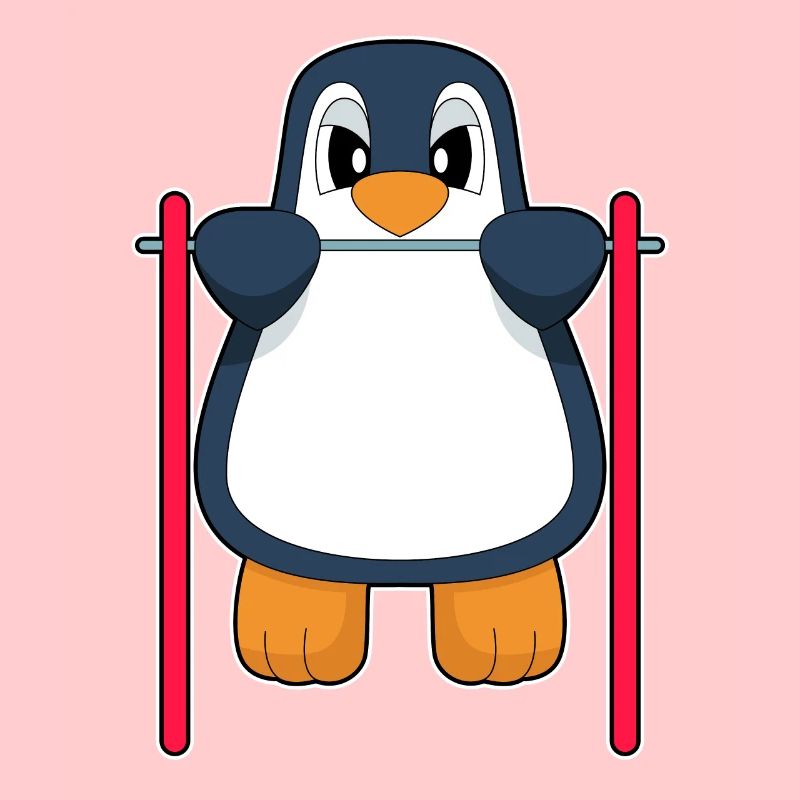 Penguin Bodybuilder Pull-ups