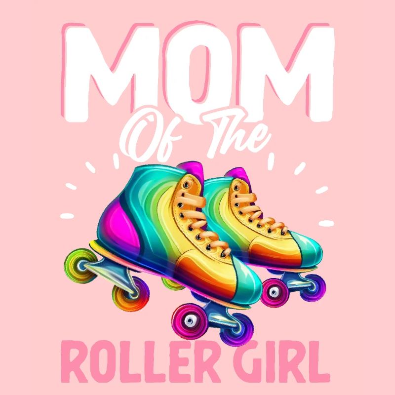 Mutter des Rollermädchens Rollschuhlaufen Roller