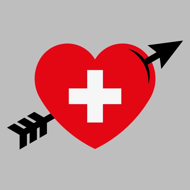 Herz Mit Schweizerkreuz Und Pfeil (Schweiz / 3C)
